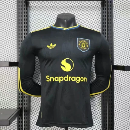 2025-2026 Long Sleeve Player Version Manchester United Third Away Football Shirt 1:1 Thai Quality