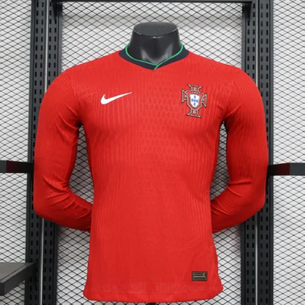 2024 Player Version Long Sleeve Portugal Home Football Shirt 1:1 Thai Quality